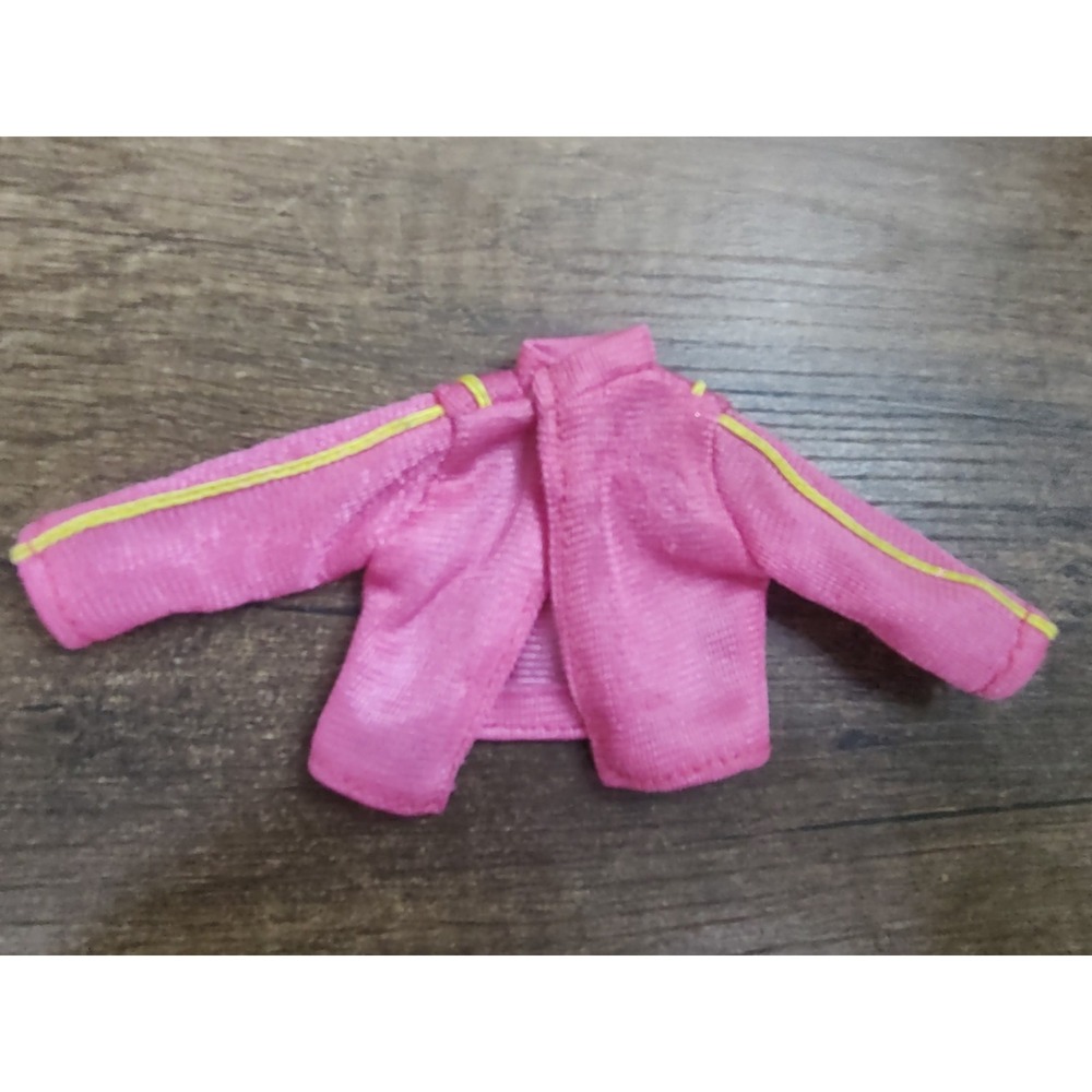 Vintage 90s Barbie Jacket Pink with Yellow trim Z33